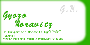 gyozo moravitz business card